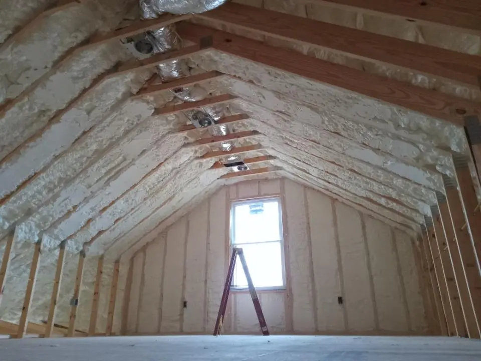 Spray foam roofing application for Crawl Space Insulation project in Rye